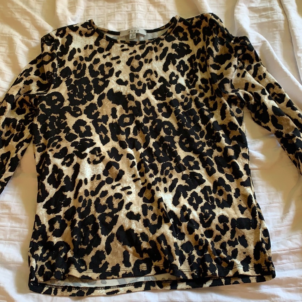 Long sleeve cheetah print shirt